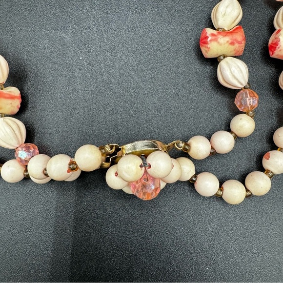 Vintage 1960s Signed Hong Kong Beaded Collar Necklace 29in - Picture 11 of 11